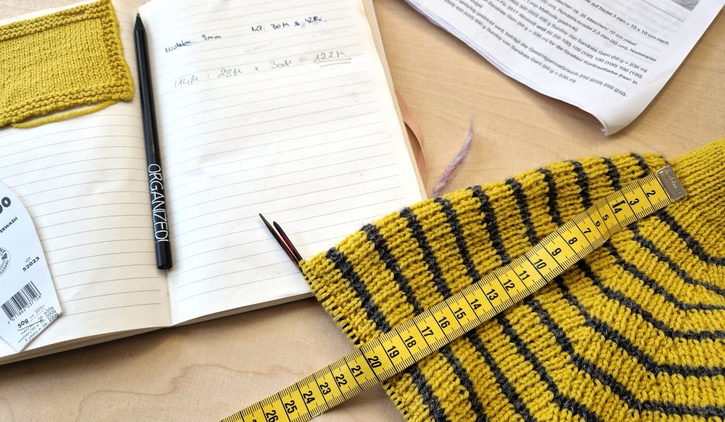 Strickstück ausmessen